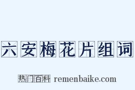 六安梅花片组词是什么意思的图片